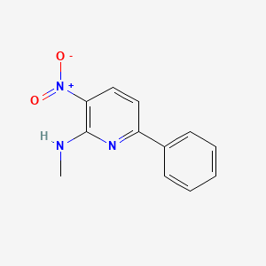 molecular formula C12H11N3O2 B8540636 2-Methylamino3-nitro-6-phenylpyridine 