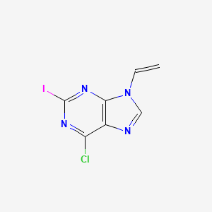 molecular formula C7H4ClIN4 B8540771 6-chloro-2-iodo-9-vinyl-9H-purine 