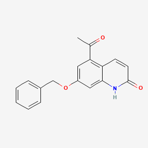 molecular formula C18H15NO3 B8540824 5-Acetyl-7-(benzyloxy)quinolin-2(1H)-one CAS No. 861841-97-6