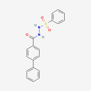 [1,1'-Biphenyl]-4-carboxylic acid, 2-(phenylsulfonyl)hydrazide