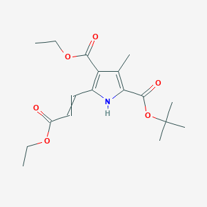 5-(2-ethoxycarbonyl-vinyl)-3-methyl-1H-pyrrole-2,4-dicarboxylic acid 2-tert-butyl ester 4-ethyl ester