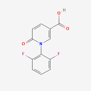 molecular formula C12H7F2NO3 B8540868 1-(2,6-Difluorophenyl)-6-oxo-1,6-dihydro-3-pyridinecarboxylic acid 