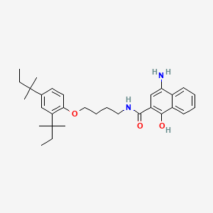 B8540964 2-Naphthalenecarboxamide, 4-amino-N-[4-[2,4-bis(1,1-dimethylpropyl)phenoxy]butyl]-1-hydroxy- CAS No. 42481-11-8