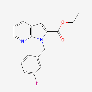 1h-Pyrrolo[2,3-b]pyridine-2-carboxylic acid,1-[(3-fluorophenyl)methyl]-,ethyl ester