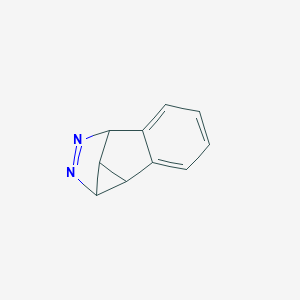 molecular formula C10H8N2 B008541 1,2-Diazabenzo[a]cyclopropa[cd]pentalene,  2a,2b,6b,6c-tetrahydro-  (9CI) CAS No. 102505-34-0