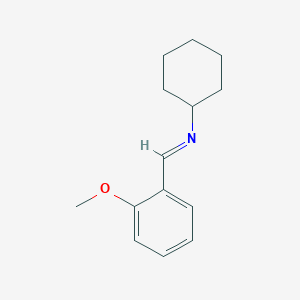 molecular formula C14H19NO B8541025 Cyclohexanamine, N-[(2-methoxyphenyl)methylene]- CAS No. 123334-93-0