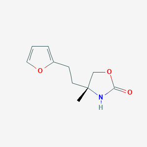 (4R)-4-[2-(furan-2-yl)ethyl]-4-methyl-1,3-oxazolidin-2-one