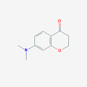 molecular formula C11H13NO2 B8541247 7-Dimethylamino-chroman-4-one 