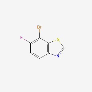 molecular formula C7H3BrFNS B8541258 7-Bromo-6-fluorobenzothiazole 