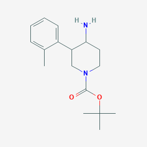 molecular formula C17H26N2O2 B8541262 Tert-butyl 4-amino-3-o-tolylpiperidine-1-carboxylate CAS No. 916421-37-9
