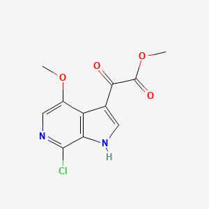 molecular formula C11H9ClN2O4 B8541300 methyl 2-(7-chloro-4-methoxy-1H-pyrrolo[2,3-c]pyridin-3-yl)-2-oxoacetate 