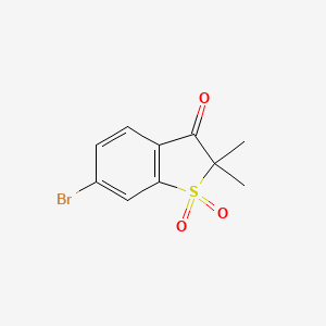 molecular formula C10H9BrO3S B8541383 6-bromo-2,2-dimethyl-1-benzothiophen-3(2H)-one 1,1-dioxide CAS No. 1240288-82-7