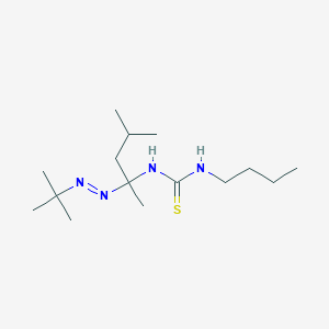 molecular formula C15H32N4S B8541392 N-Butyl-N'-{2-[(E)-tert-butyldiazenyl]-4-methylpentan-2-yl}thiourea CAS No. 57909-77-0