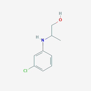 molecular formula C9H12ClNO B8541401 2-(3-Chloroanilino)propan-1-ol 