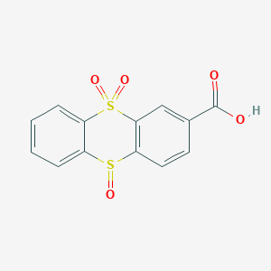 molecular formula C13H8O5S2 B8541434 5,10,10-Trioxo-5,10-dihydro-10lambda~6~,5lambda~4~-thianthrene-2-carboxylic acid CAS No. 61628-40-8