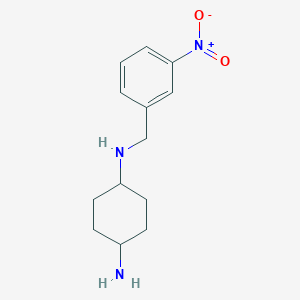 molecular formula C13H19N3O2 B8541442 1-N-(3-nitrobenzyl)cyclohexane-1,4-diamine 