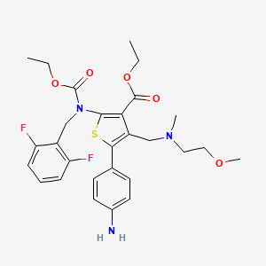 Ethyl 5-(4-Aminophenyl)-2-[(2,6-difluorobenzyl)(ethoxycarbonyl)amino]-4-[[(2-methoxyethyl)(methyl)amino]methyl]thiophene-3-carboxylate