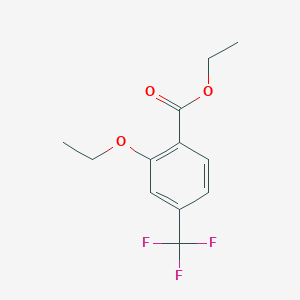 molecular formula C12H13F3O3 B8541465 2-Ethoxy-4-trifluoromethyl-benzoic acid ethyl ester 