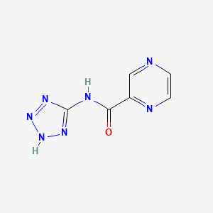 molecular formula C6H5N7O B8541525 N-(1H-5-Tetrazolyl)pyrazine-2-carboxamide 