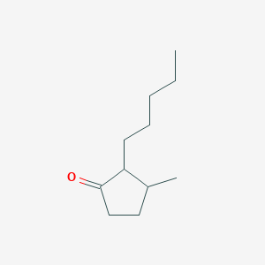 molecular formula C11H20O B085416 Cyclopentanone, 3-methyl-2-pentyl- CAS No. 13074-63-0
