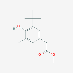 molecular formula C14H20O3 B8541686 Methyl 2-[3-(tert-Butyl)-4-hydroxy-5-methylphenyl]acetate 