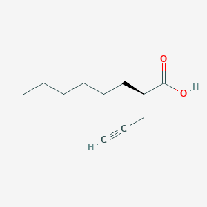 molecular formula C11H18O2 B8541796 Octanoic acid, 2-(2-propynyl)-, (2R)- CAS No. 185463-38-1