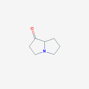 molecular formula C7H11NO B085422 Hexahydropyrrolizin-1-one CAS No. 14174-83-5