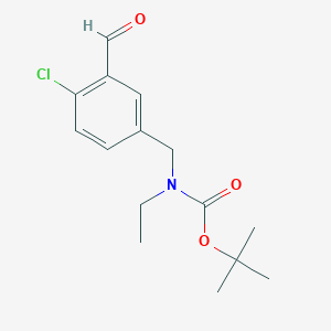 (4-Chloro-3-formyl-benzyl)-ethyl-carbamic acid tert-butyl ester