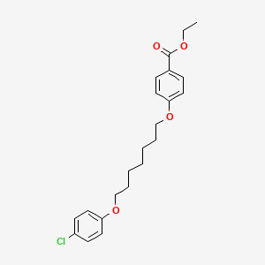 molecular formula C22H27ClO4 B8542322 Ethyl 4-{[7-(4-chlorophenoxy)heptyl]oxy}benzoate CAS No. 66352-91-8
