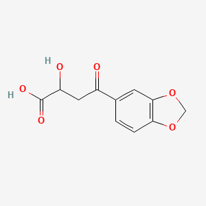 molecular formula C11H10O6 B8542364 alpha-Hydroxy-gamma-oxo-1,3-benzodioxole-5-butanoic acid CAS No. 84609-14-3