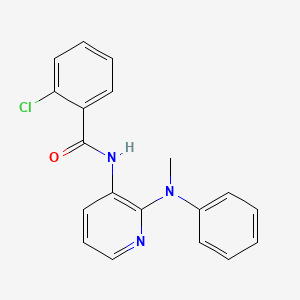molecular formula C19H16ClN3O B8542429 2-Chloro-N-{2-[methyl(phenyl)amino]pyridin-3-yl}benzamide CAS No. 89154-30-3