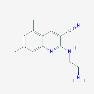 2-((2-Aminoethyl)amino)-5,7-dimethylquinoline-3-carbonitrile