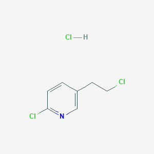 molecular formula C7H8Cl3N B8542456 2-Chloro-5-(2-chloroethyl)pyridine hydrochloride 