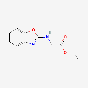 molecular formula C11H12N2O3 B8542465 N-[Benzoxazol-2-yl]glycine ethyl ester 
