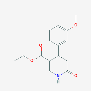 molecular formula C15H19NO4 B8542498 Ethyl 4-(3-methoxyphenyl)-6-oxopiperidine-3-carboxylate CAS No. 61527-86-4