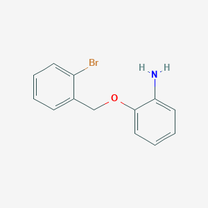 molecular formula C13H12BrNO B8542573 2-(o-Bromobenzyloxy) aniline 