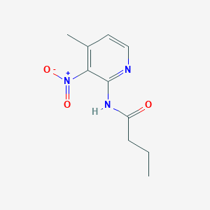 molecular formula C10H13N3O3 B8542666 2-Butyrylamino-4-methyl-3-nitropyridine 