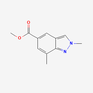 molecular formula C11H12N2O2 B8542723 methyl 2,7-dimethyl-2H-indazole-5-carboxylate 
