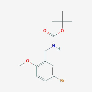 molecular formula C13H18BrNO3 B8542764 tert-butyl N-[(5-bromo-2-methoxyphenyl)methyl]carbamate 