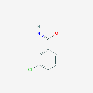 molecular formula C8H8ClNO B8542784 Methyl 3-chlorobenzimidate 