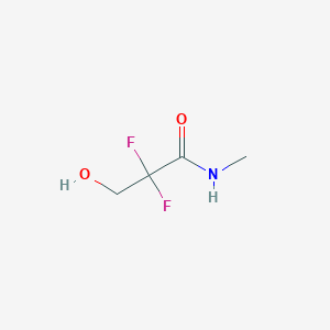 molecular formula C4H7F2NO2 B8542790 2,2-difluoro-3-hydroxy-N-methylpropanamide 