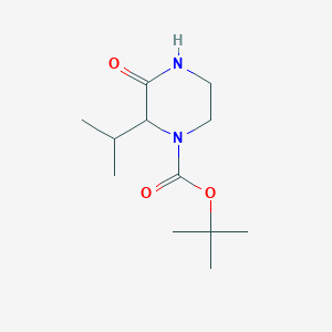 molecular formula C12H22N2O3 B8542817 tert-butyl 3-oxo-2-(propan-2-yl)piperazine-1-carboxylate 