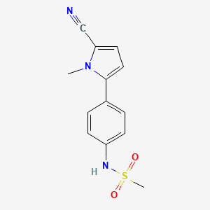 molecular formula C13H13N3O2S B8542984 N-[4-(5-cyano-1-methyl-1H-pyrrol-2-yl)phenyl]methanesulfonamide CAS No. 922505-82-6