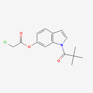 molecular formula C15H16ClNO3 B8542998 6-Chloroacetoxy-1-pivaloylindole CAS No. 160252-47-1