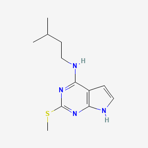 N-(3-Methylbutyl)-2-(methylsulfanyl)-7H-pyrrolo[2,3-d]pyrimidin-4-amine