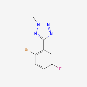 molecular formula C8H6BrFN4 B8543110 5-(2-Bromo-5-fluoro-phenyl)-2-methyl-2H-tetrazole 