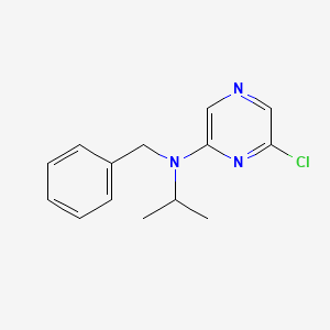 molecular formula C14H16ClN3 B8543116 N-benzyl-6-chloro-N-(1-methylethyl)pyrazin-2-amine 