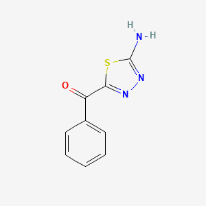 molecular formula C9H7N3OS B8543124 Phenyl(5-amino-1,3,4-thiadiazole-2-yl) ketone 