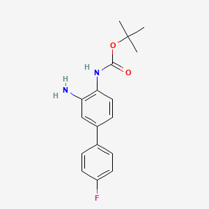 molecular formula C17H19FN2O2 B8543161 Tert-butyl (3-amino-4'-fluoro-[1,1'-biphenyl]-4-YL)carbamate 