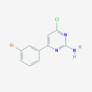 molecular formula C10H7BrClN3 B8543164 2-Pyrimidinamine,4-(3-bromophenyl)-6-chloro- 